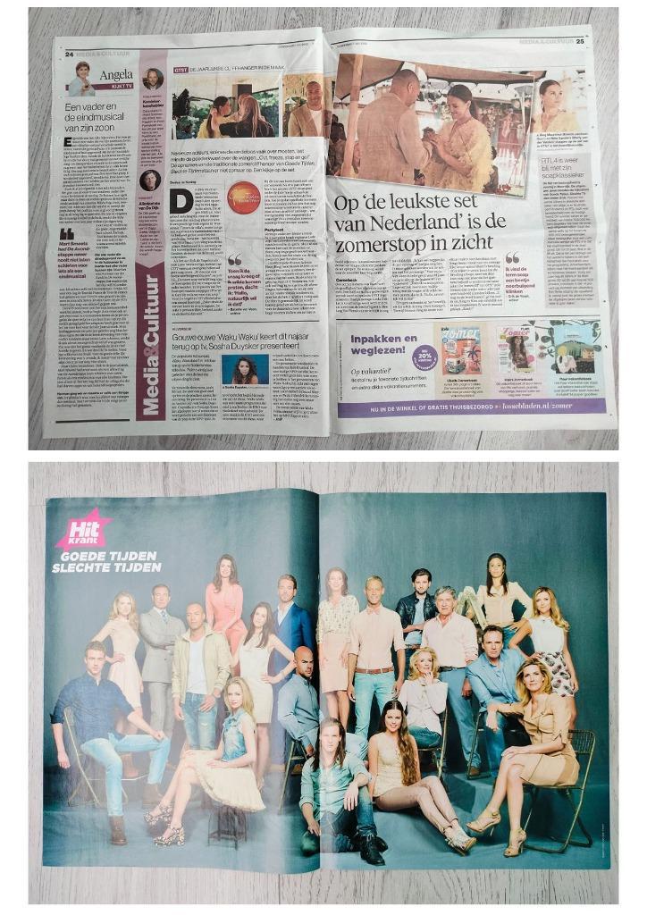 Goede tijden slechte tijden krantenartikel & poster, Verzamelen, Film en Tv, Zo goed als nieuw, Tv, Poster, Verzenden