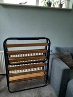 Inklapbaar Logeerbed met Lattenbodem, Huis en Inrichting, Slaapkamer | Bedden, Ophalen, Gebruikt, Eenpersoons, Zwart