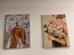 Twee Schilderijen: Vrouwelijk Naakt & Tulpen, Ophalen