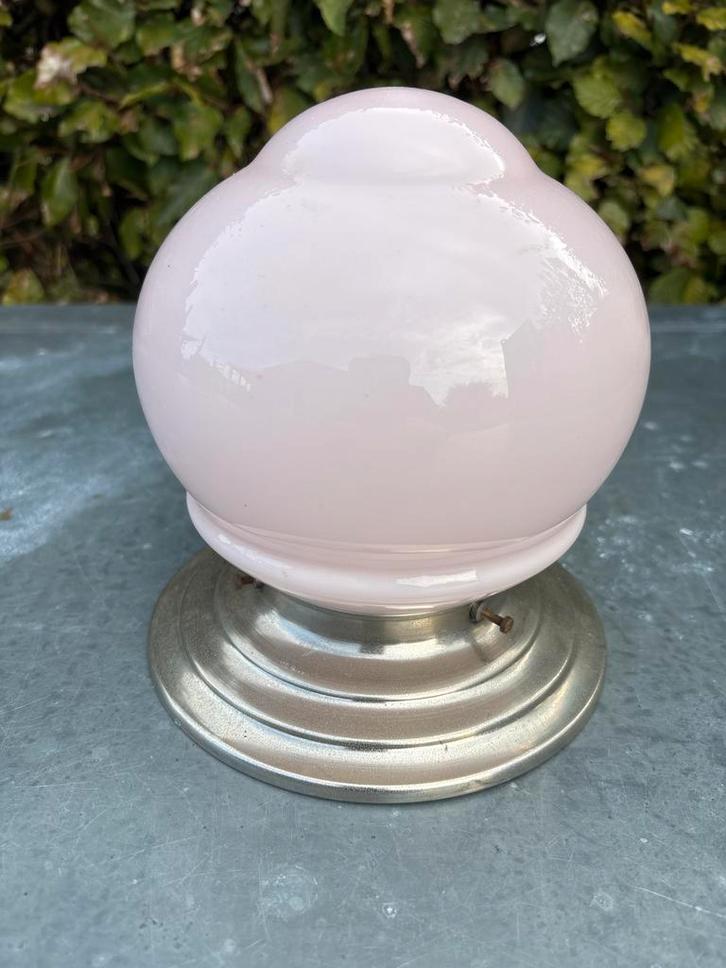 Oude Roze Plafondlamp, Huis en Inrichting, Lampen | Overige, Gebruikt, Ophalen of Verzenden