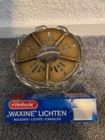 Glazen ‘Verkade’ theelicht met waxine lichten, Antiek en Kunst, Ophalen