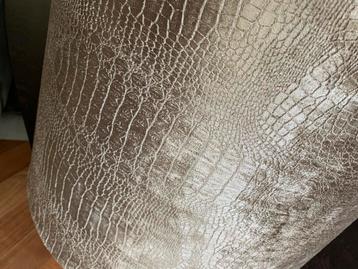 Grote lampenkap taupe velvet crocoprint beschikbaar voor biedingen