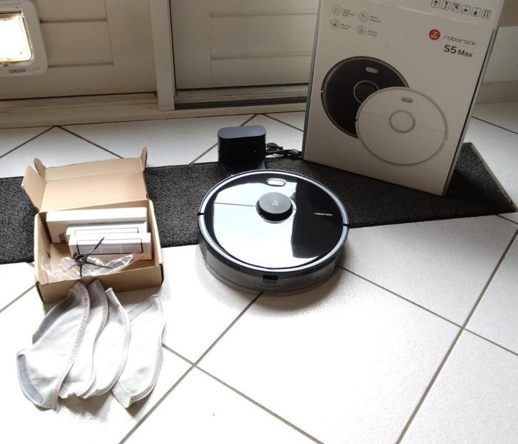 Robotstofzuiger roborock s5 max, Witgoed en Apparatuur, Stofzuigers, Gebruikt, Robotstofzuiger, Minder dan 1200 watt, Reservoir