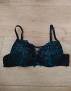 Hunkemöller - BH push-up zwart groen - mt 70a, Hunkemöller, Verzenden, Zwart, BH
