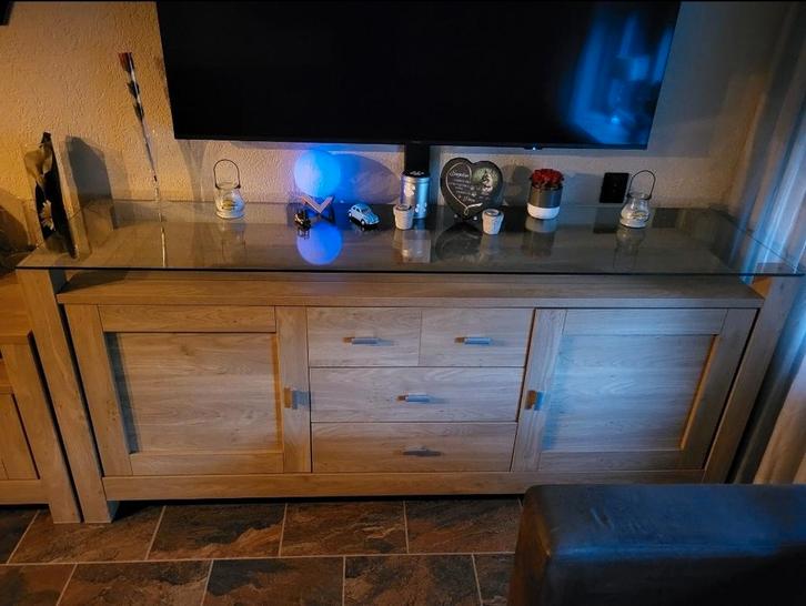 Dressoir,  eettafel en salontafel, Huis en Inrichting, Kasten | Dressoirs, Zo goed als nieuw, 25 tot 50 cm, Ophalen