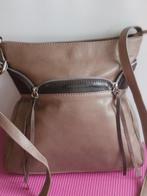 Leren schoudertas crossbody tas leer Vera Pelle Italy, Overige merken, Overige kleuren, Ophalen of Verzenden, Zo goed als nieuw
