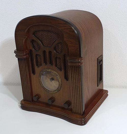 Retro Look Radio met Cassette Deck - Vintage Stijl, Audio, Tv en Foto, Radio's, Gebruikt, Radio, Ophalen of Verzenden