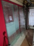 Gratis glazen deuren/panelen met strips en afdichtrubber, Ophalen of Verzenden