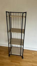 Modern wandrek (bakkerskast) op wielen, industrieel, Ophalen, Met plank(en), Zo goed als nieuw, Minder dan 150 cm