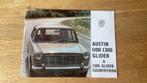 Brochure Austin 1100 /1300 Glider & Countryman, Ophalen of Verzenden, Overige merken
