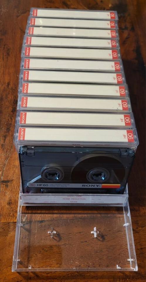 12x Cassettebandjes SONY HF60/HF90 Type I Ferro, Cd's en Dvd's, Cassettebandjes, Zo goed als nieuw, Voorbespeeld, Verzamelalbums
