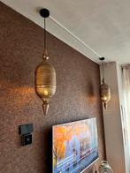 2 goudkleurig oosterse hanglampen, Huis en Inrichting, Lampen | Hanglampen, Ophalen, 50 tot 75 cm, Zo goed als nieuw, Oosters