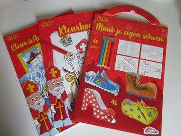 Sinterklaas 3 Kleurboeken en je eigen schoen maken beschikbaar voor biedingen