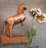 Houten steigerend paard beeld decoratie houten paard, Verzenden