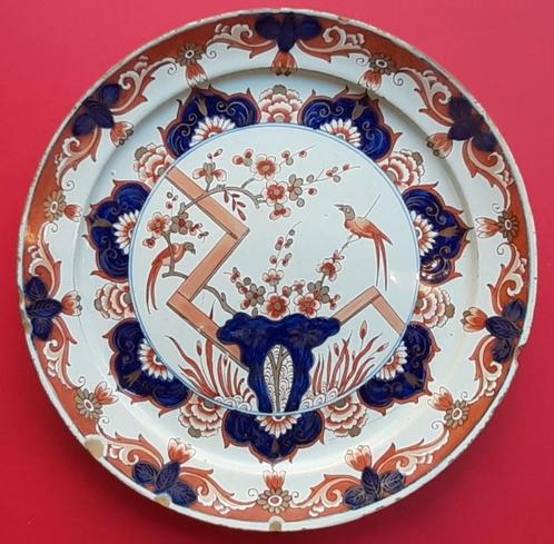 Bliksem Bord Imari Griekse A Delft 1722 Zeldzaam Oud 85-32, Antiek en Kunst, Antiek | Wandborden en Tegels, Ophalen of Verzenden