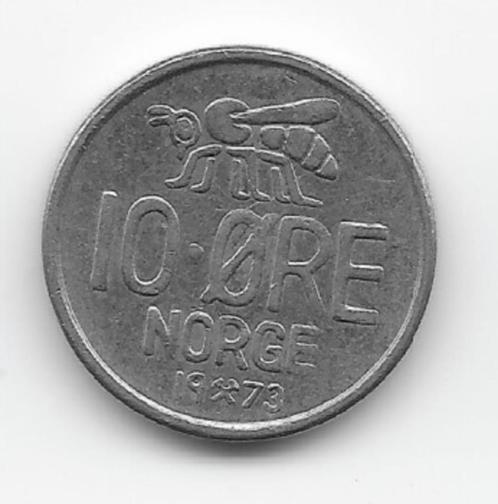 Noorwegen 10 øre 1973 KM# 411, Postzegels en Munten, Munten | Europa | Niet-Euromunten, Losse munt, Overige landen, Verzenden