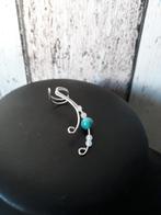 Zilverkleurige Earcuff met Kralen, Ophalen of Verzenden, Nieuw, Zilver, Overige materialen