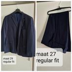 Donkerblauwe heren kostuum, Kleding | Heren, Kostuums en Colberts, Ophalen of Verzenden, Zo goed als nieuw, Blauw