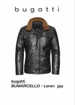 Bugatti Bumarcello Leren Jas Heren - Stijlvol & Hoogwaardig, Ophalen of Verzenden, Nieuw, Maat 52/54 (L), Zwart