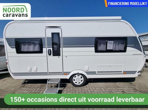 HOBBY EXCELLENT 495 UFE VOORTENT + MOVER +AIRCO +CASS LUIFEL, Caravans en Kamperen, Caravans, Bedrijf, tot en met 4, 1250 - 1500 kg