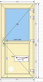 Achterdeur PVC Nieuw !!, Doe-het-zelf en Verbouw, Deuren en Horren, Ophalen, Nieuw, Kunststof, Buitendeur