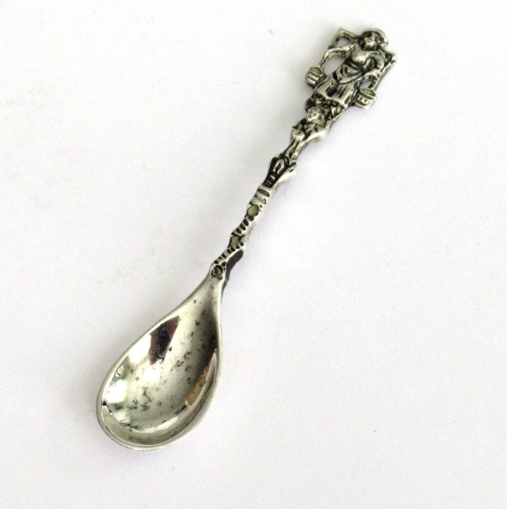 Antiek zilveren zoutlepeltje, gemerkt., Antiek en Kunst, Ophalen of Verzenden, Zilver