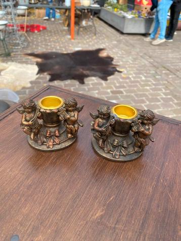 Set van 2 Engelen Kandelaars beschikbaar voor biedingen