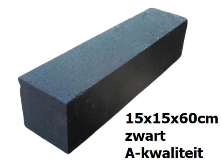 1.250 stuks ppalissade blokken 15x15x60cm zwart. Nieuw, Tuin en Terras, Tegels en Klinkers, Nieuw, Overige typen, Beton, 10 m² of meer