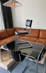 Vintage Tubax buisframe stoel jaren 70, Huis en Inrichting, Bruin, Ophalen of Verzenden, Zo goed als nieuw, Eén