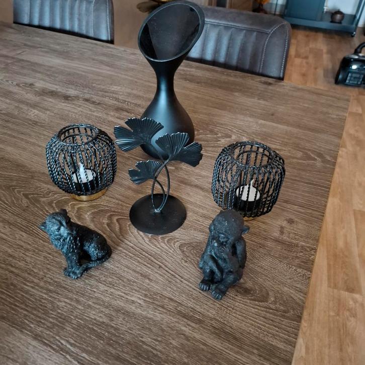 Zwarte decoratie set, Huis en Inrichting, Woonaccessoires | Overige, Zo goed als nieuw, Ophalen
