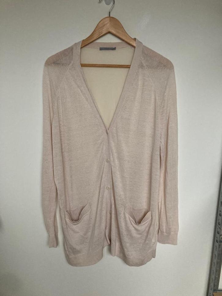 COS linnen en zijde vest licht roze/beige maat M, Kleding | Dames, Truien en Vesten, Zo goed als nieuw, Maat 38/40 (M), Beige
