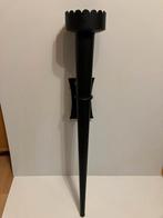 Wand kandelaar middeleeuwse stijl 2 stuks, Zwart, Ophalen of Verzenden, Zo goed als nieuw, Kandelaar