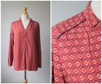 Esprit - prachtige oudroze blouse met print / maat 34 XS, Verzenden, Zo goed als nieuw, Roze, Maat 34 (XS) of kleiner