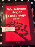 Wetteksten Hoger Onderwijs 2021-2022, Ophalen of Verzenden, Zo goed als nieuw, HBO
