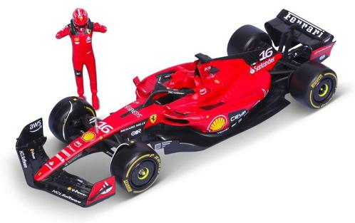 Bburago Ferrari SF-23 F1 + Charles Leclerc / 1:24 / NIEUW, Hobby en Vrije tijd, Modelauto's | 1:24, Nieuw, Bburago, Ophalen of Verzenden