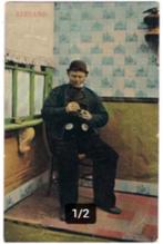 Zeeland man op stoel, verstuurd 1921,, Verzenden, 1920 tot 1940, Gelopen, Zeeland