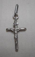 Zilveren vintage kruis hanger met Jezus nr.984, Verzenden, Zo goed als nieuw, Kruis of Symbool, Zilver