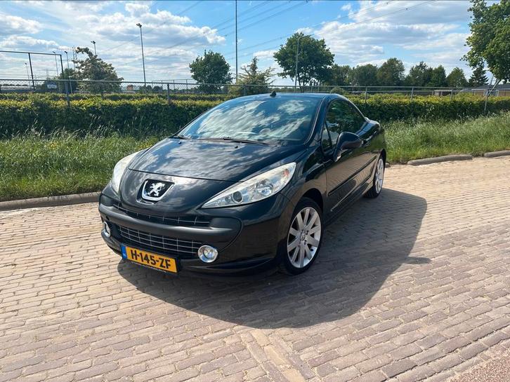 Peugeot 207 1.6 16V CC 110KW 2009 Zwart, Auto's, Peugeot, Particulier, Benzine, D, Cabriolet, Handgeschakeld, Geïmporteerd, Zwart