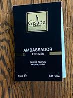 Gisada - Ambassador for men sample monsterflesje, Sieraden, Tassen en Uiterlijk, Uiterlijk | Parfum, Ophalen of Verzenden, Nieuw