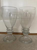 set van 2 grote vazen/windlichten, gaaf, 36 cm hoog, Huis en Inrichting, Ophalen, Overige kleuren, Minder dan 50 cm, Glas