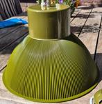 Vintage hanglamp olijfgroen grote fitting, Ophalen of Verzenden, Zo goed als nieuw, Kunststof, 75 cm of meer