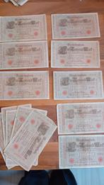 21x 1000 Mark Reichsbanknote - Interessante verzameling, Postzegels en Munten, Bankbiljetten | Nederland, Ophalen of Verzenden