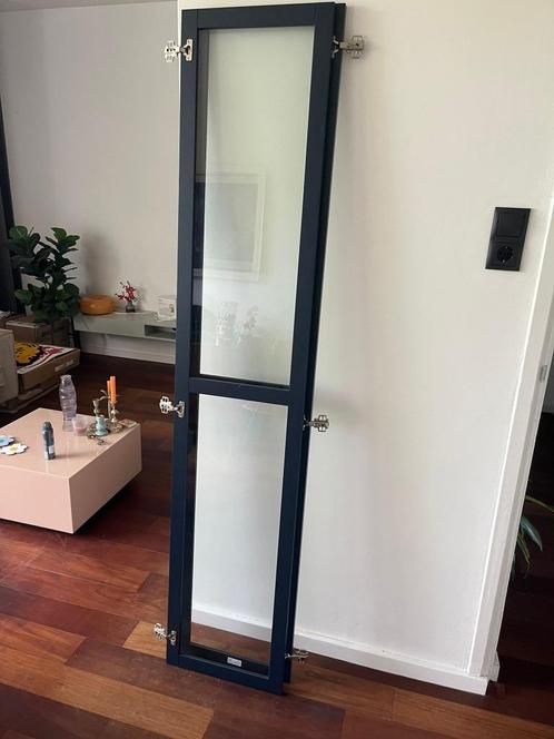 Billy Oxberg deuren glas, Huis en Inrichting, Kasten | Boekenkasten, Gebruikt, Minder dan 50 cm, 200 cm of meer, Glas, Ophalen