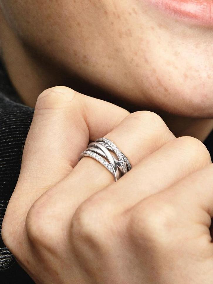 Pandora Pandora Zilveren Ring Maat 58, Sieraden, Tassen en Uiterlijk, Ringen, Zo goed als nieuw, Dame, 18 tot 19, Zilver, Zilver