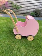 Houten poppenwagen, Kinderen en Baby's, Speelgoed | Houten speelgoed, Ophalen, Gebruikt, Rij- of Hobbelspeelgoed