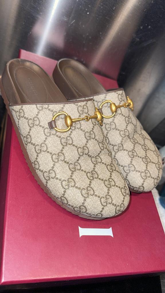 Gucci GG Princetown slippers – Beige & Ebony GG Supreme 37, Kleding | Dames, Schoenen, Zo goed als nieuw, Beige, Ophalen of Verzenden