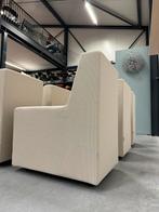 6 Nieuw Gelderland 6901 Eetkamerstoelen op wielen Grape stof, Huis en Inrichting, Stoelen, Overige kleuren, Nieuw, Ophalen of Verzenden