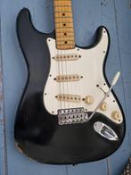 Fender Stratocaster 1974 Factory black over Sunburst, Ophalen of Verzenden, Gebruikt, Solid body, Fender