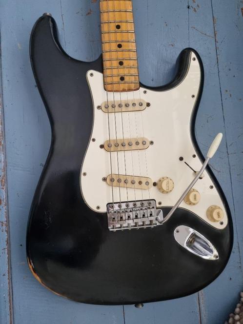Fender Stratocaster 1974 Factory black over Sunburst, Muziek en Instrumenten, Snaarinstrumenten | Gitaren | Elektrisch, Gebruikt