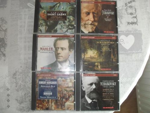 6 CD'S CLASSICAL GALLERY SERIES., Cd's en Dvd's, Cd's | Klassiek, Zo goed als nieuw, Orkest of Ballet, Romantiek, Ophalen of Verzenden